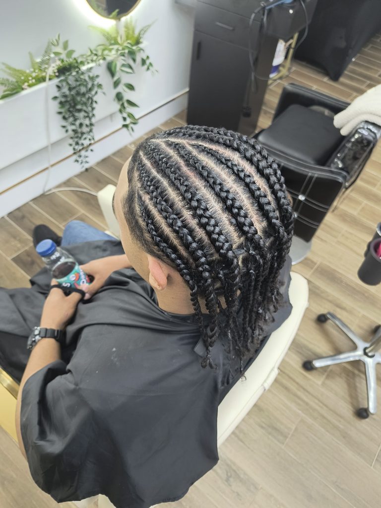 Expert cornrow braids at Lorellin Hair & Beauty Salon, Wolverhampton