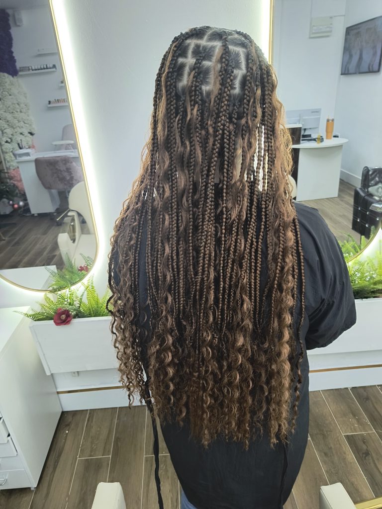 Long elegant braids at Lorellin Hair Salon, Wolverhampton