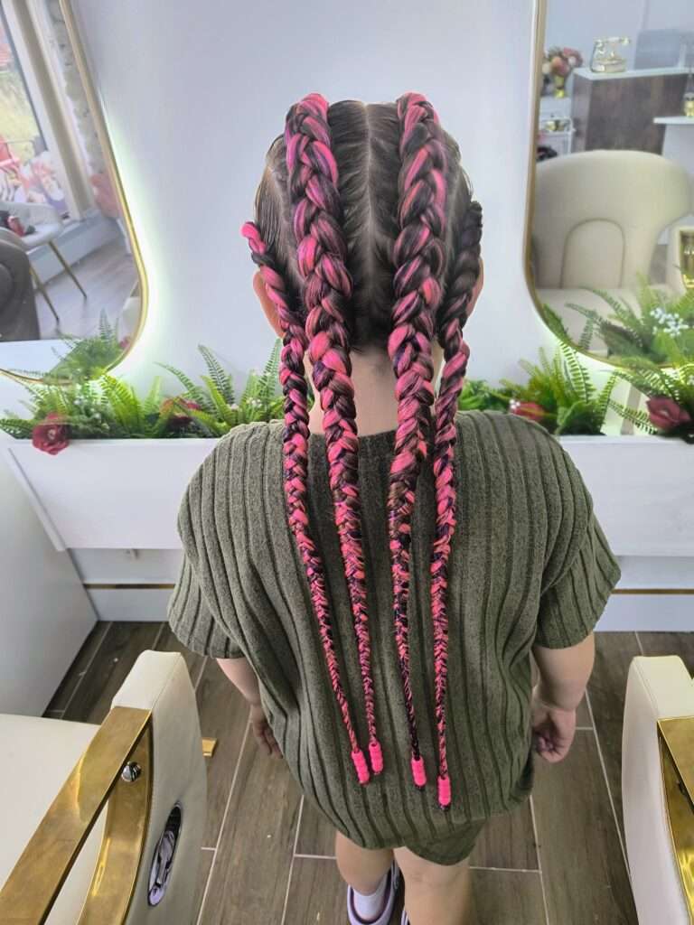  Discover beautiful braided and twisted hairstyles at Lorellin Hair & Beauty. From colorful cornrows to classic twists, find the perfect protective style for you at our Bilston salon.